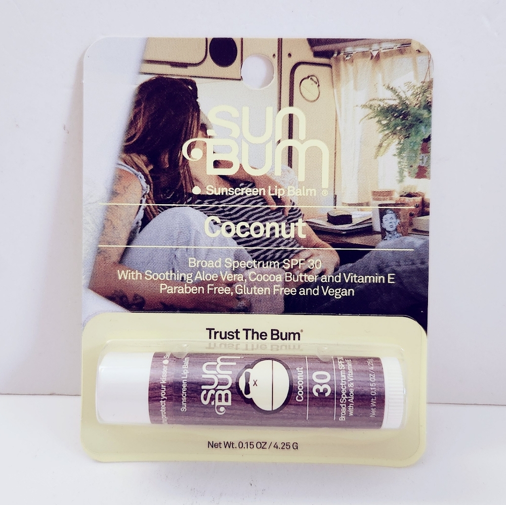 ⭐4/$15 Sun Bum SPF 30 Coconut Lip Balm